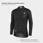 XINTOWN Men's Long Sleeve Cycling Jersey, Spring/Summer Racing Apparel, Export Bicycle Clothing, Solid Color Long Top