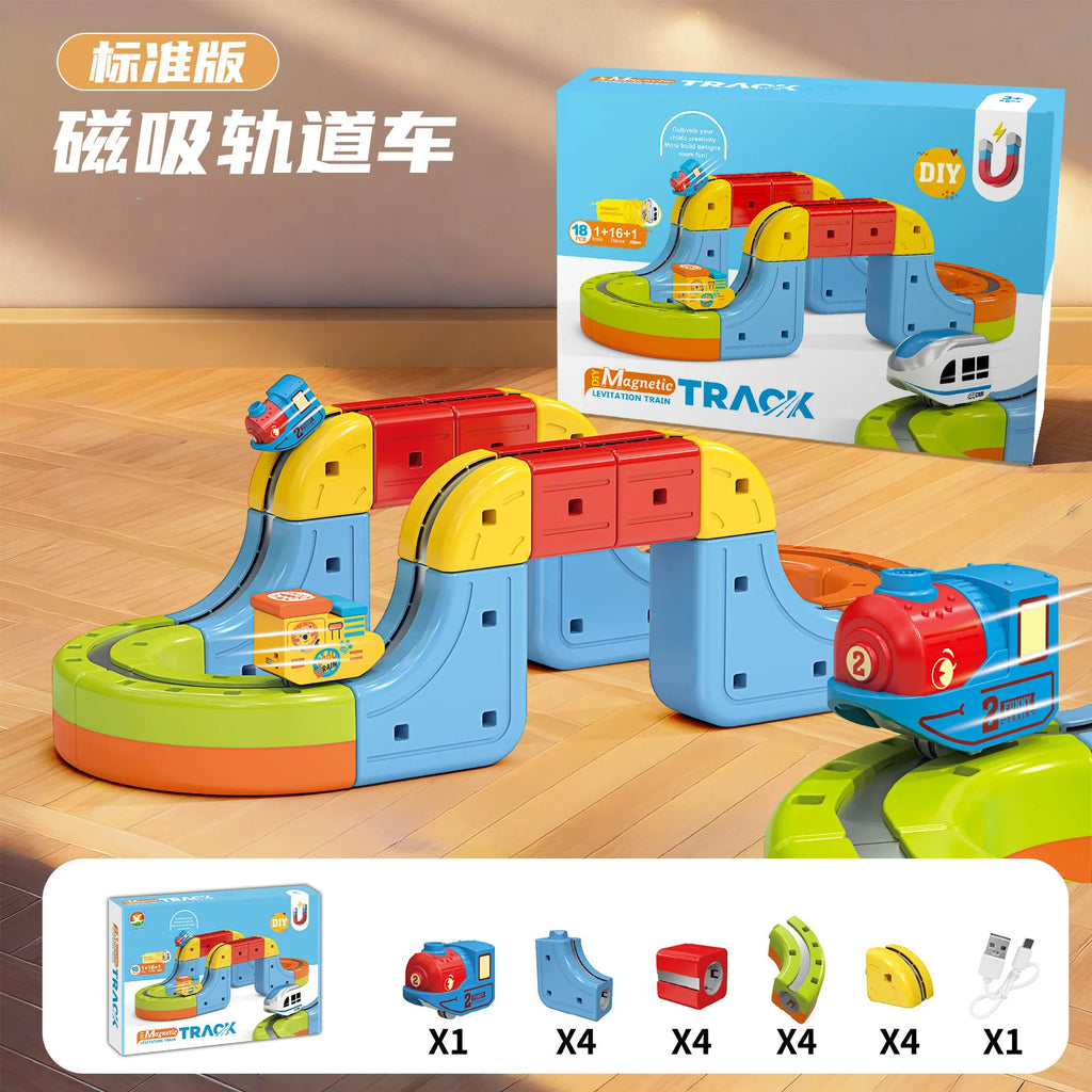 Magnetic Bullet Train Set For Kids With Electric Locomotive Diy Track Building Blocks Stem Educational Construction Toy Birthday