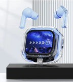 Translation Headphones with Touch Screen Wireless Bluetooth 5.4 Smart  Earphone HiFi Audio High Quality Transparent Case Headset
