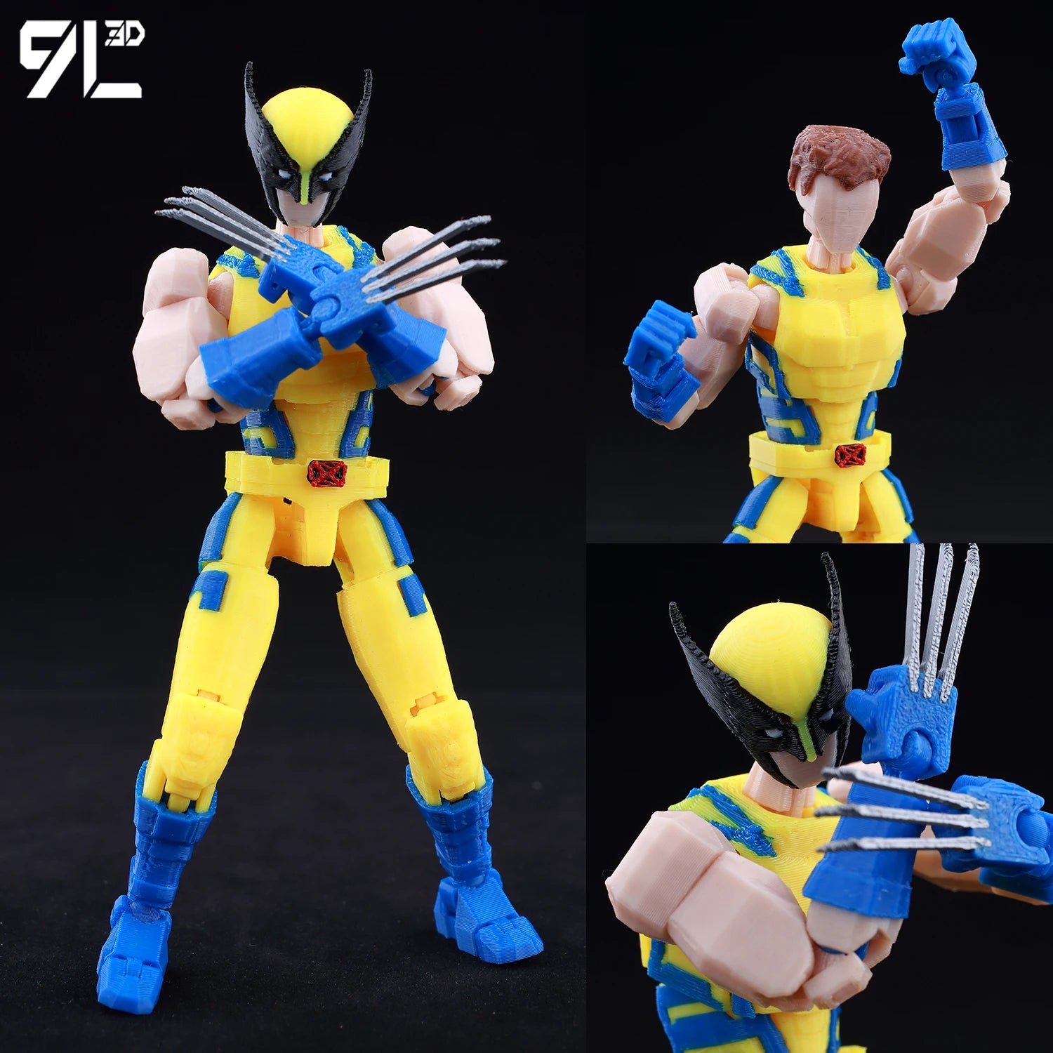 9L3D Printed Deadpool Wolverine Batman Spider-Man Venom Action Figures Dummy13 Lucky13 T13  Anime Model Toys Collectors Gifts