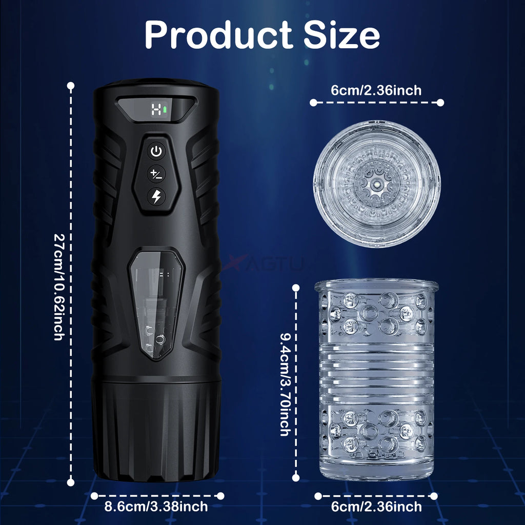 Telescopic Rotation Male Masturbator Cup Vagina 7 Thrusting Masturbation Cup Sex Toys for Men Automatic Piston Mastubator