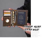 CONTACT'S Genuine Leather Passport Wallet Card Holder Coin Purse AirTag Slot Men Travel Wallet Women‘s Purse Passport Cover Bag
