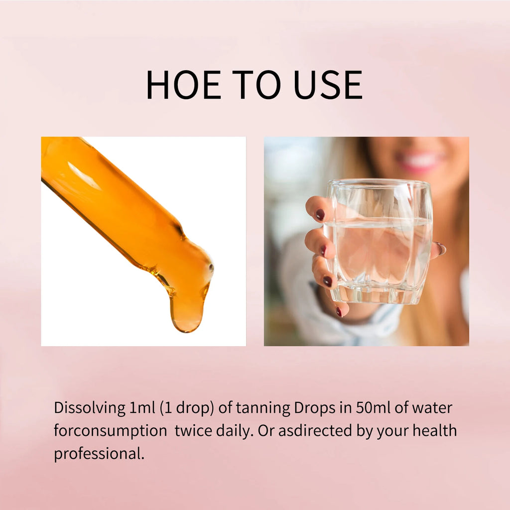 GROEI 60ml Sunless Tanning Drops to Drink - Natural Watermelon Flavor, No Sunlight Needed, Easy-to-Use Skin Glow Solution