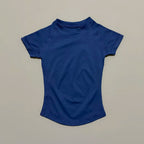 Sport Short Sleeve Top Women Running Sports T Shirt Summer Short Sleeve Round Neck Breathable Gym Vest Yoga Fitness Top