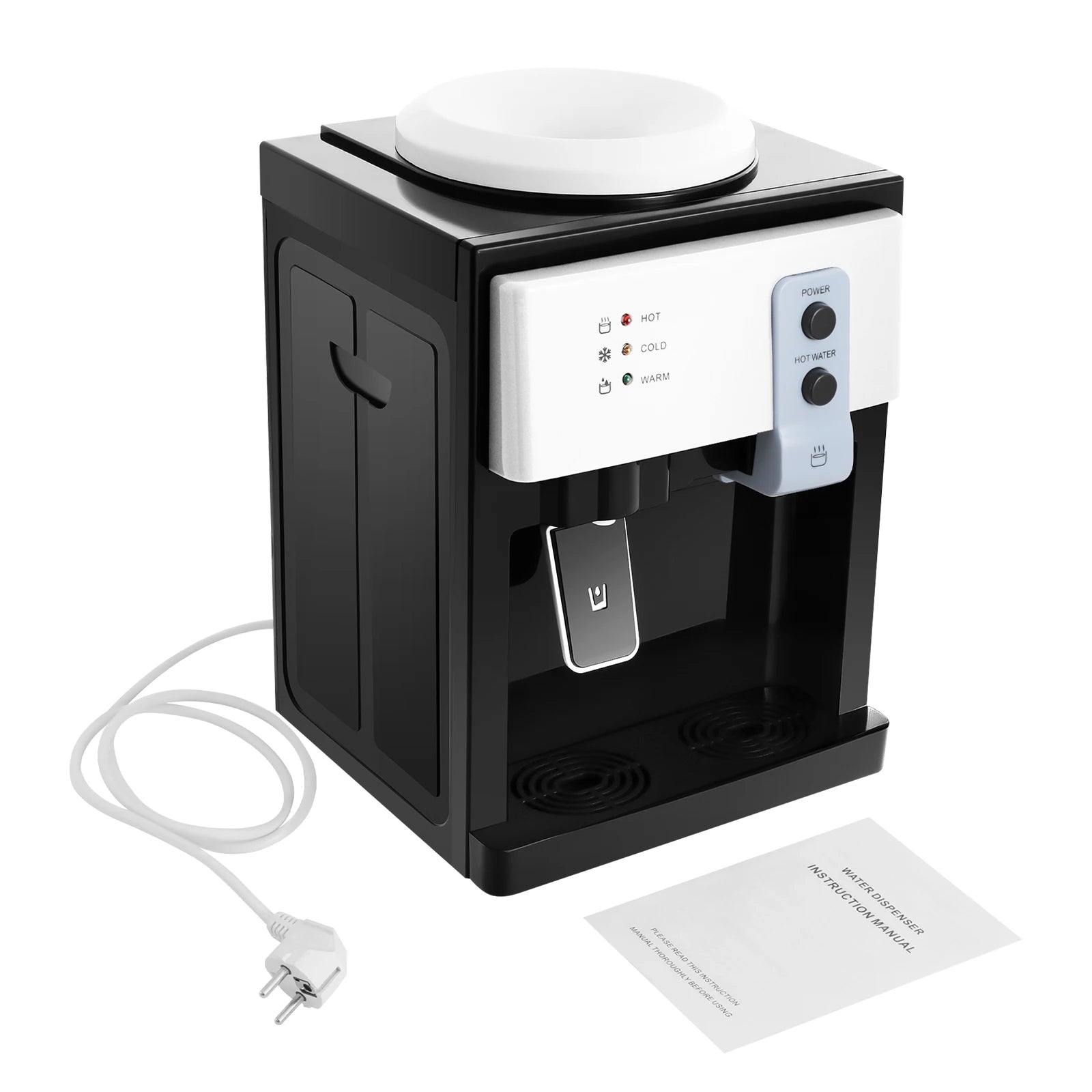500W Electric Hot and Cold Water Cooler Dispenser 220V Countertop Water Cooler Dispenser 4.5-18.9L Water Dispensers Cooler Water