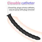 5 Sizes Curved Urethral Sound Penis Insert Stimulation Dilator Chastity Catheter Hollow Penis Plug With Stopper Sex Toys For Men
