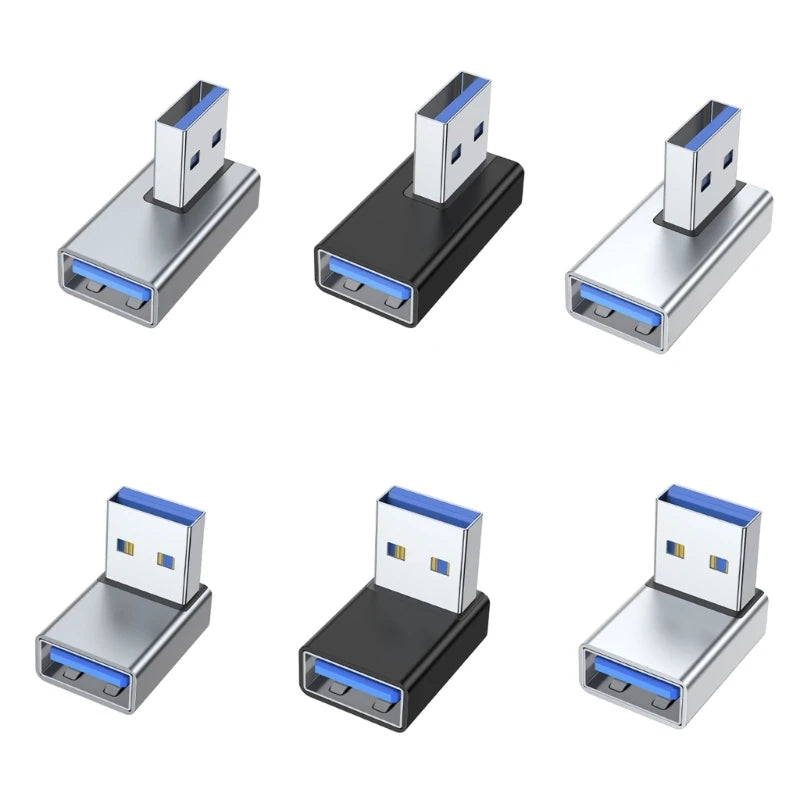90 Degree Left Right Up Down Angled USB 3.0 A Male to Female Extension Connector Adapter for Laptop PC USB Chargers Converter Main image