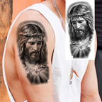 1 Sheet Realistic Jesus Holy Mother Pray Temporary Tattoos For Men Women Adults Long Lasting Waterproof Temp Fake Tattoo Sticker
