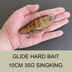 JERKBAIT SWIM GLIDE HARD BAIT 10cm 35g Sinking Fishing Lure Long Casting Hard Artificial Bait For Pike LW125