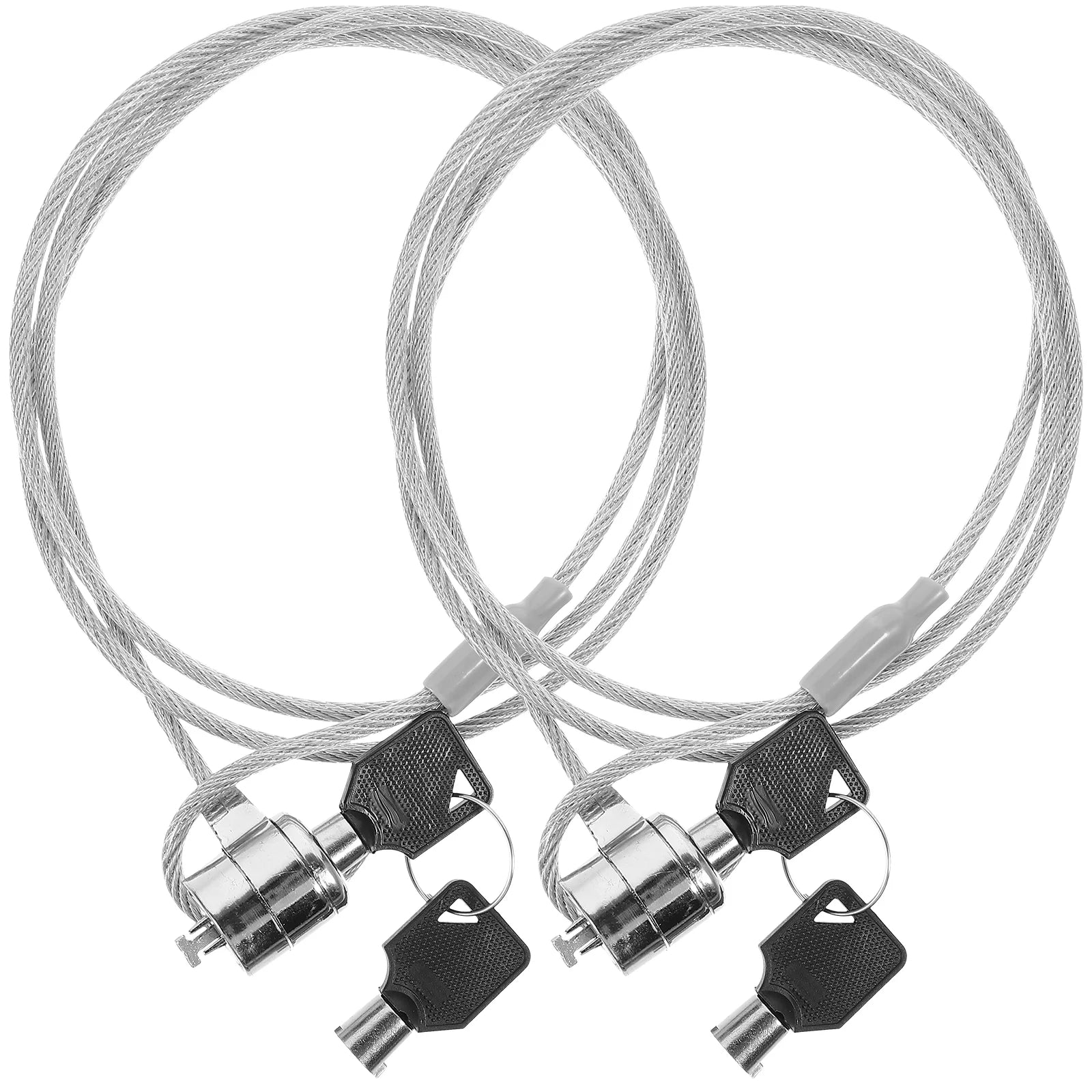 2 Sets Laptop Lock Flexible Security Cable Computer Locks With Keys Alloy Safe Wire Office Notebook Lock Security Cable Laptop Main image
