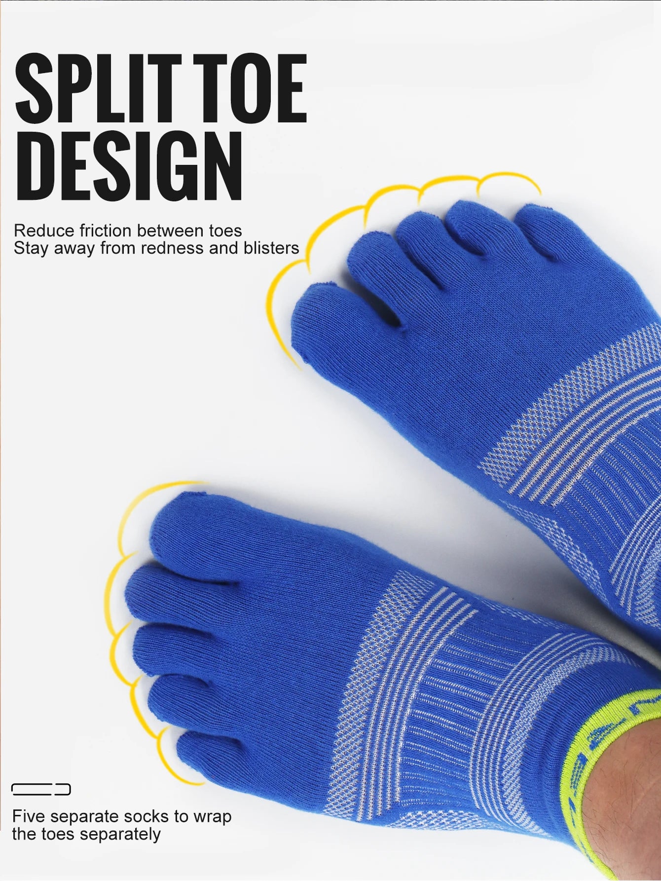 WRELS Toe Socks Running Socks for Men Women Athletic Breathable Five Finger Socks High Performance Athletic  Five Toe Socks
