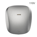 AIKE Air Tank Heavy Duty Automatic Hand Dryer HEPA Filter UL Approved 1450W Brushed Stainless Steel Finish Hand Drying Machine