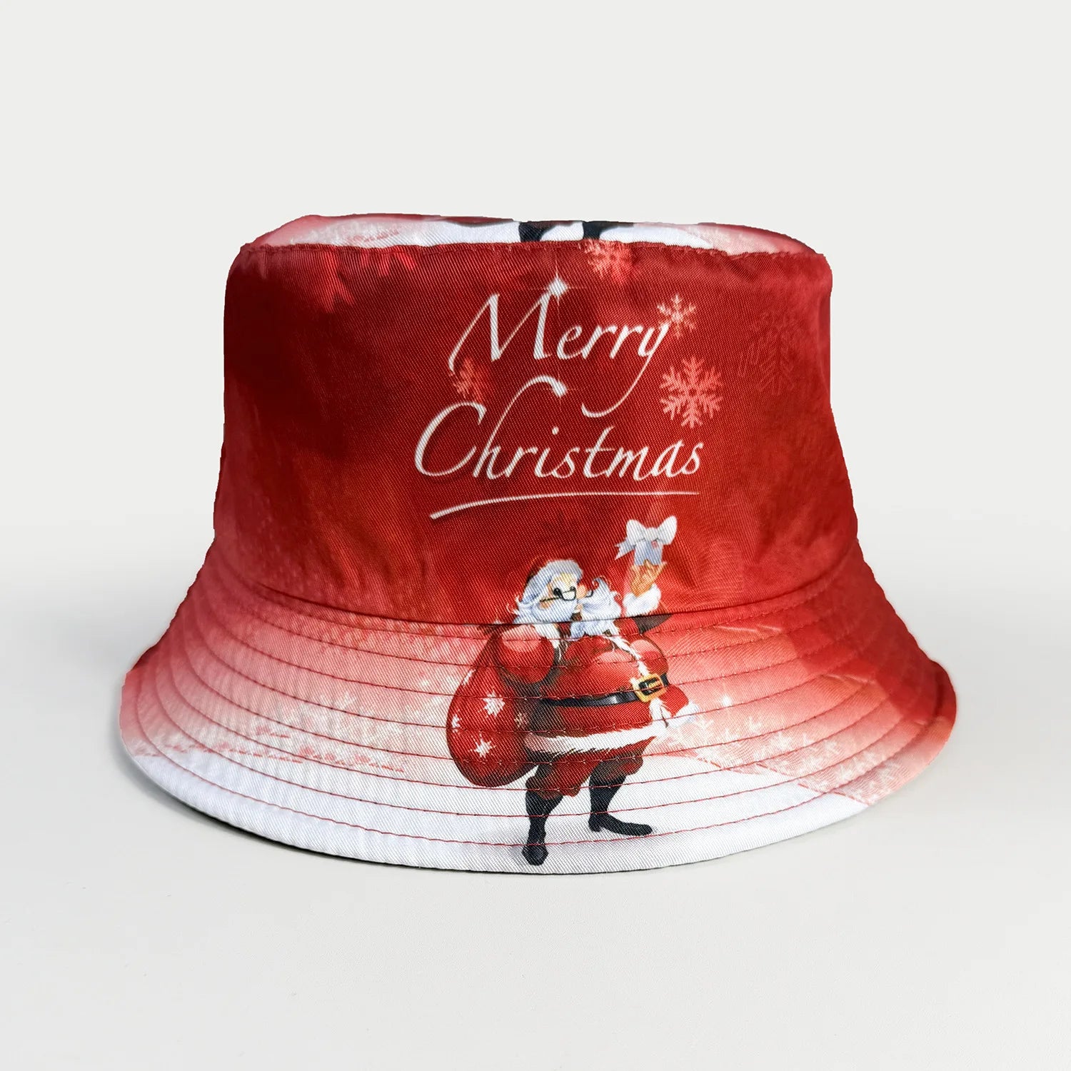 Cartoon Youthful Cool Novelty Christmas Santa Claus gift fisherman hat Outdoor Leisure Sunscreen Sun Hat Men Women bucket hats Main image