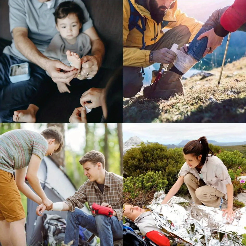 2L Portable Waterproof First Aid Bag Outdoor Emergency Kit Survival Home Car Travel Fishing Hiking Red Shoulder Straps Medical