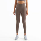 SOISOU Nylon Yoga Pants Gym Leggings Women Girl Fitness Soft Tights High Waist Elastic Breathable No T Line Sports Pants