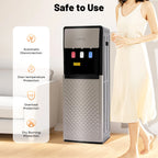 Electric Hot and Cold Water Cooler Dispenser, Versatile Standing Bottom Loading Water Dispenser for Home Office, 110V US/220V EU