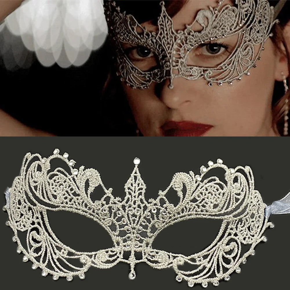New Women Hollow Lace Face Mask Masquerade Sexy Cosplay Prom Party Props Costume Mask Nightclub Halloween Black Eye Mask Main image