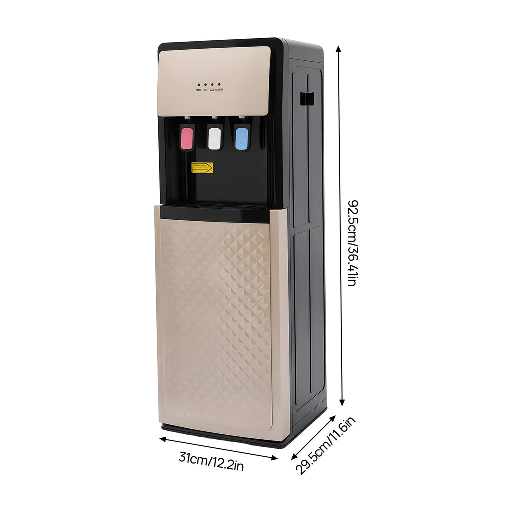 Electric Hot and Cold Water Cooler Dispenser, Versatile Standing Bottom Loading Water Dispenser for Home Office, 110V US/220V EU