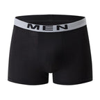 4/10 Piece Men's And Teenagers' Four Season Black Basic Versatile Elastic Waisted Underwear Boxer Shorts Plus Size Sport Shorts