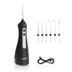 SEJOY Water Flosser Irrigator Dental Teeth Whitening strips Portable 230ML Tank 5 Modes 8 Jet Tips Washing Machine for Home