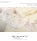 French Style Minimiser Bra Set | Big Size Unpadded Lace Half Cup, Large Cup Thin Anti-Sagging Sheer Lingerie Set BANERDANNI Bras