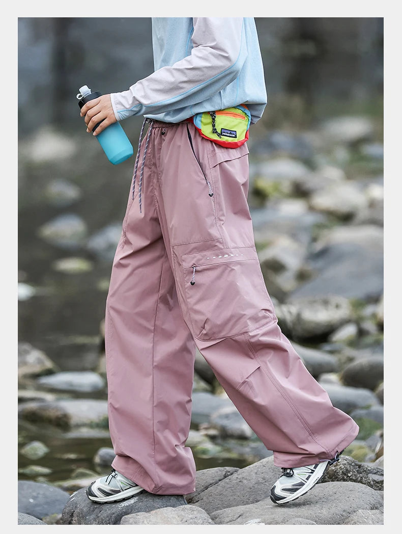 CHRLCK Men's Hiking Cargo Pants Waterproof Outdoor Quick Dry Lightweight Ripstop Women Camping Fishing Climbing Hunting Trousers