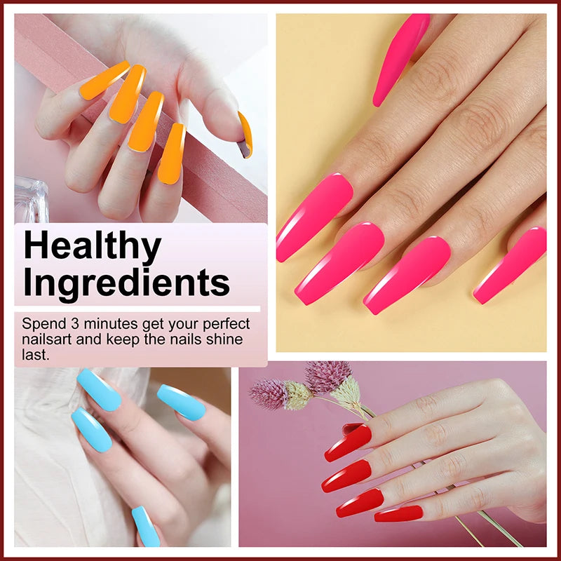 28Pcs/Set Gel Nail Polish Set Glass bottle Soak Off UV Gel Varnish Red Pink Colorful Gel Polish Matte Top Base Coat Nail Gel Kit