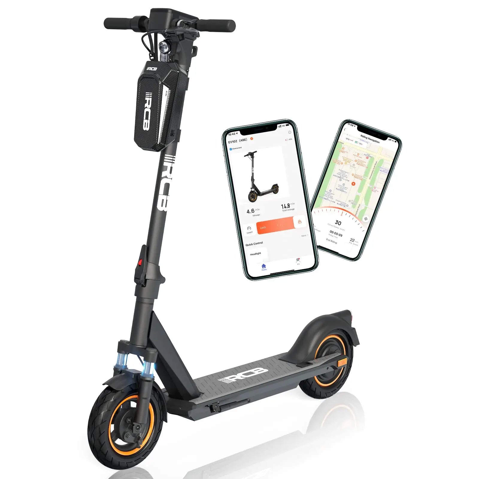 RCB EV10Z Electric Scooter With ABE Road Approval 350W Motor 36V11.4Ah Battery 35-40km Range 10 Inch Wheel Foldable 120KG Max Load For Urban Commute
