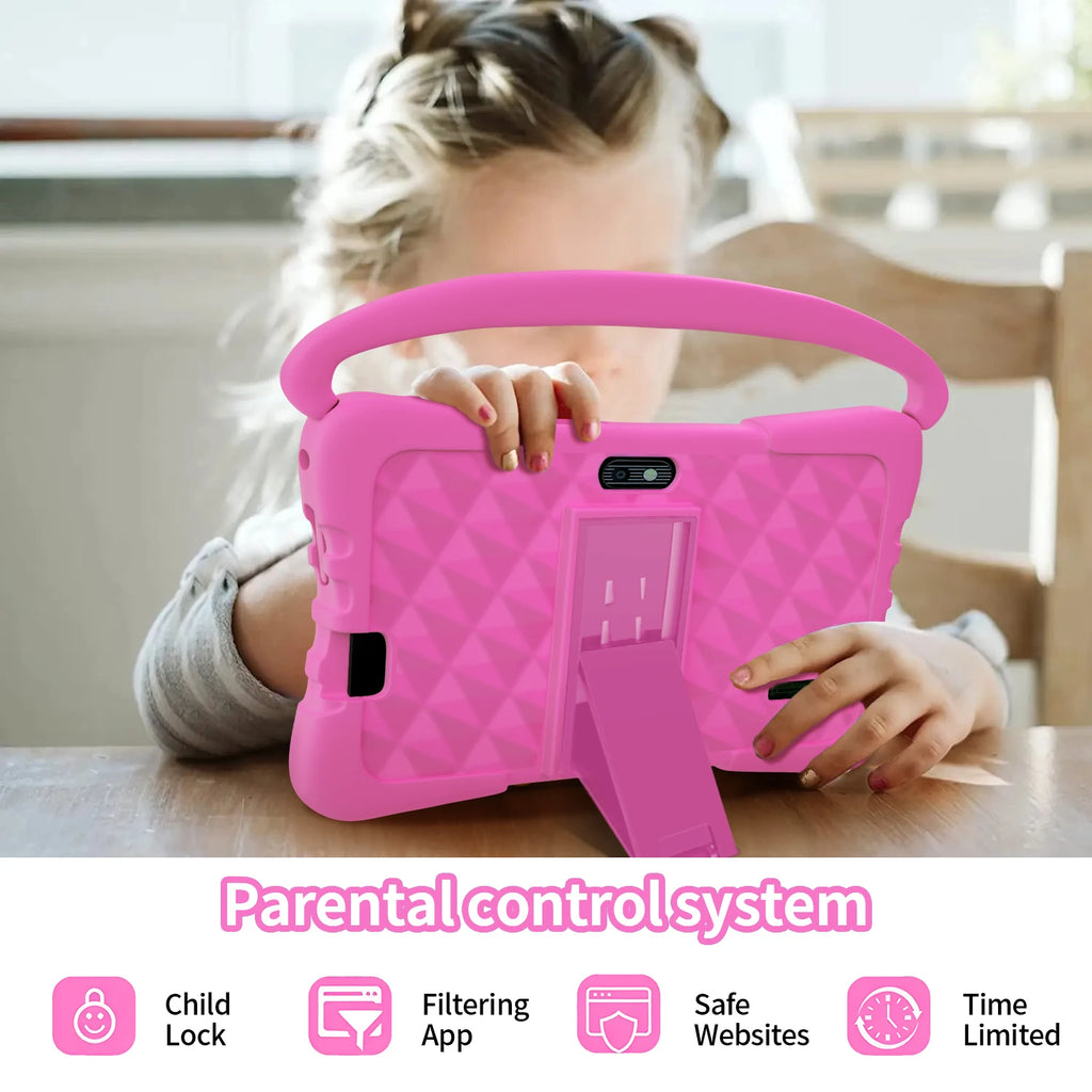 New 5G WiFi 7 Inch Kids Tablets Android 13 Quad Core 4GB RAM 64GB ROM 4000mAh Bluetooth Children's Gift Kids Software Tablet Pc