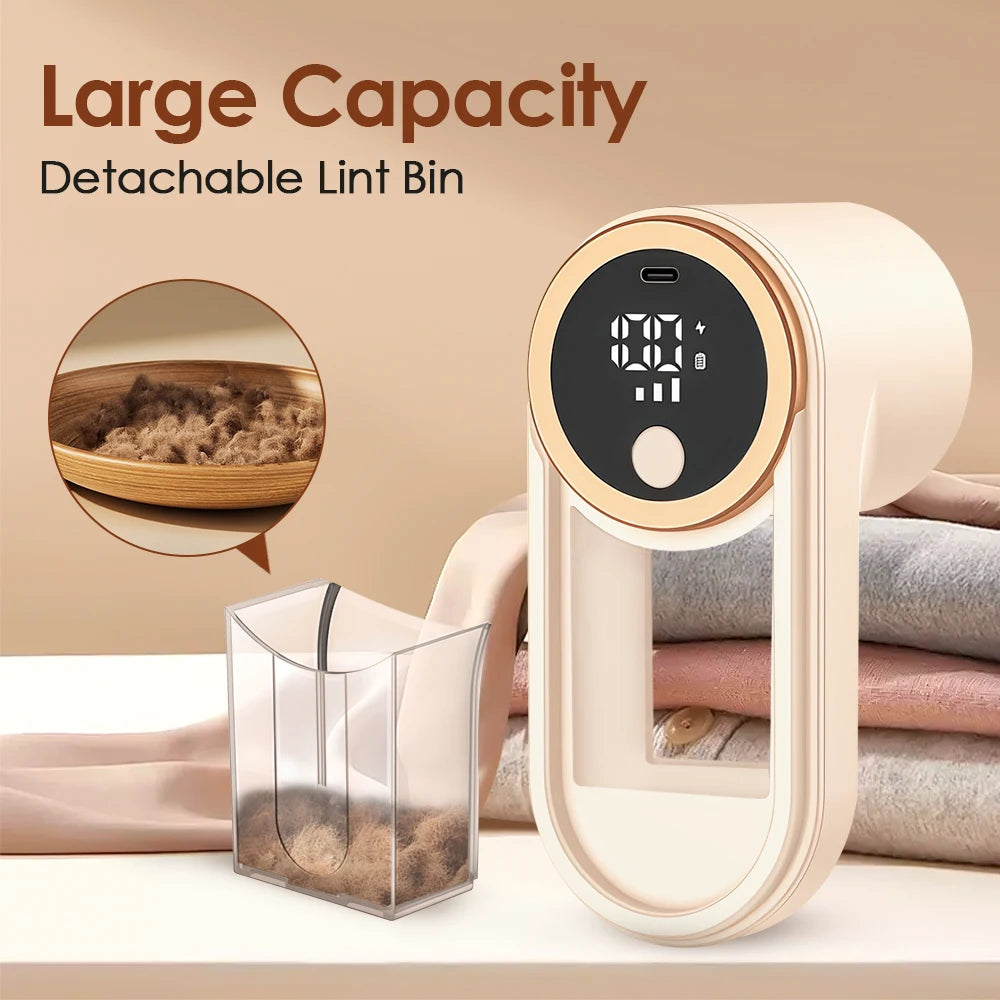   Lint Remover for Clothing 3 Speeds LED Digital Electric Pellet Fluff Remover  Rechargeable Fuzz Fabric Shaver Sweater Hair