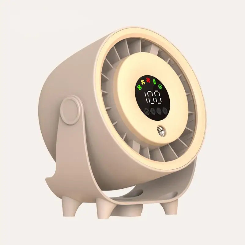New Misting Fan Humidifying Rapid Cooling Hanging Hole Low Noise Digital Display Button Controlled Speed Fine Absorbable