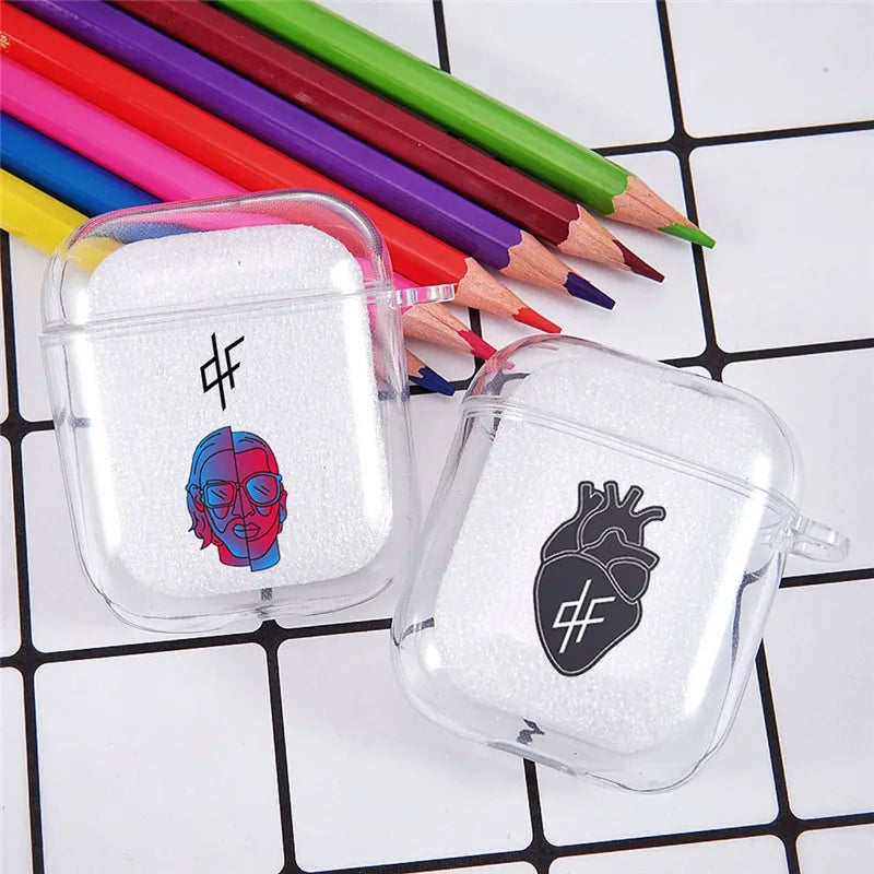PNL QLF Rapper Singer Earphone Case For Apple AirPods 4 3rd 2 Pro3 Transparent Cover For Airpod 1 3 Letter Protective Box Shell Main image
