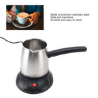 500ml Stainless Steel Electric Turkish Coffee Maker Pot with Long Removable Handle for Tea And Milk