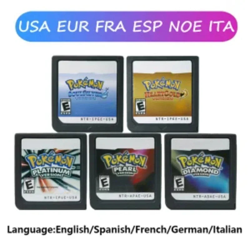 Pokemon Series DS Game Cartridge Video Game Console Card HeartGold SoulSilver Diamond Platinum Pearl Multilingual for NDS 3DS Main image