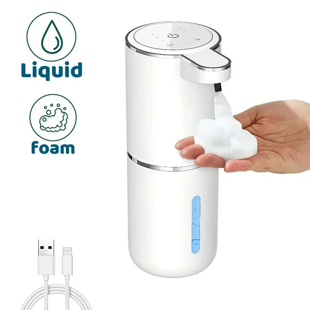 Automatic Liquid/Foma Soap Dispenser, Touchless Electric Dispenser, USB Rechargeable with Infrared Sensor for Bathroom,Kitchen Main image