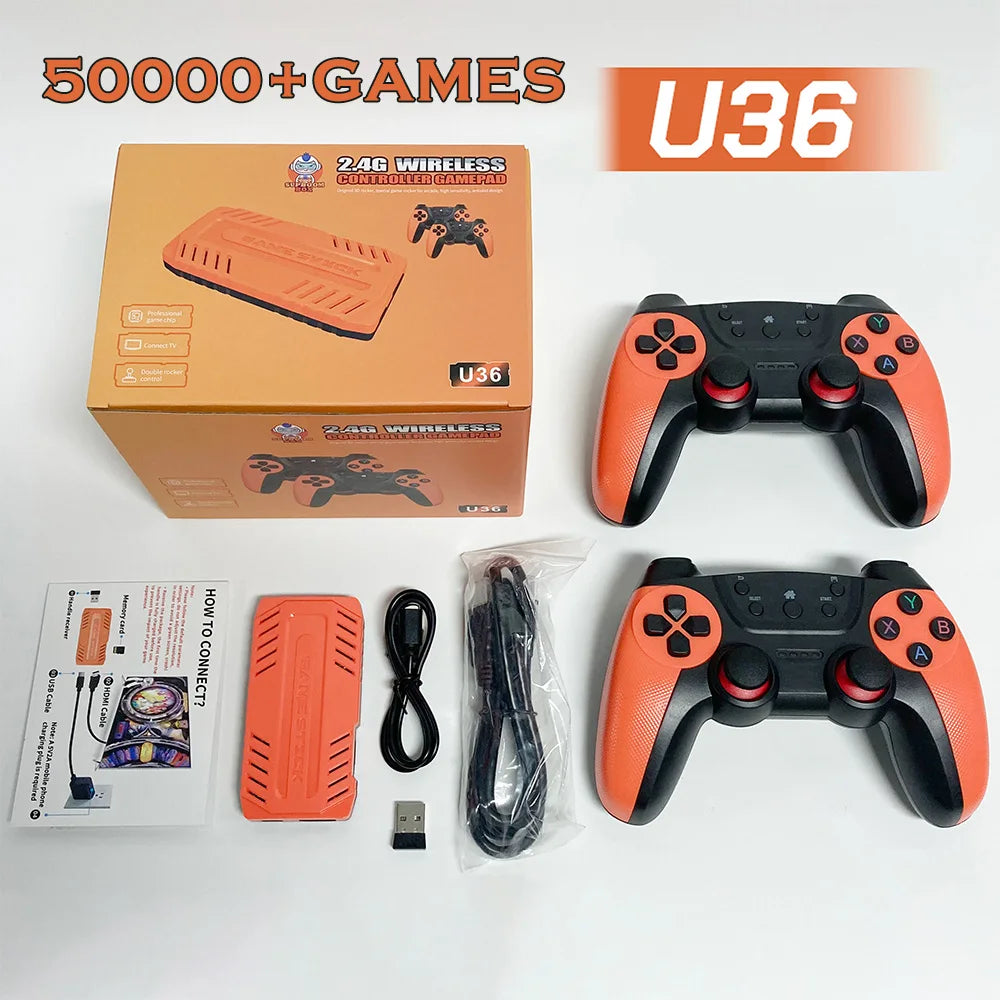 U36 Game Joystick with 50,000+ games pre-installed, 4K HD output, Retro game console, 3D, 40+ emulators, PSP, PS1 Main image