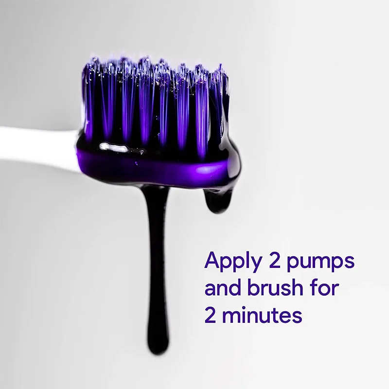 Purple Whitening Toothpaste Deep Cleaning Stain Removal Dentifrice Freshing Breath Oral Care Essentials for Home Daily Life 30ml