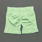 HISTELLO Impacts Shorts 4.5" Women Fitness Sports Biker Shorts Low Waist Gym Short Workout Scrunch Butt Yoga Seamless Leggings