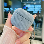 Winter Matte Corduroy Fabric Hook Earphone Case For Apple Airpods 1 2 3 4 Pro 3 2 Wireless Bluetooth Earphone Anti Scratch Cover