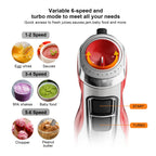 BioloMix 4-in-1 Hand Stick Blender, 1200W Stainless Steel - Immersion Mixer with Chopper Smoothie Cup Ice Blades for Baby Food