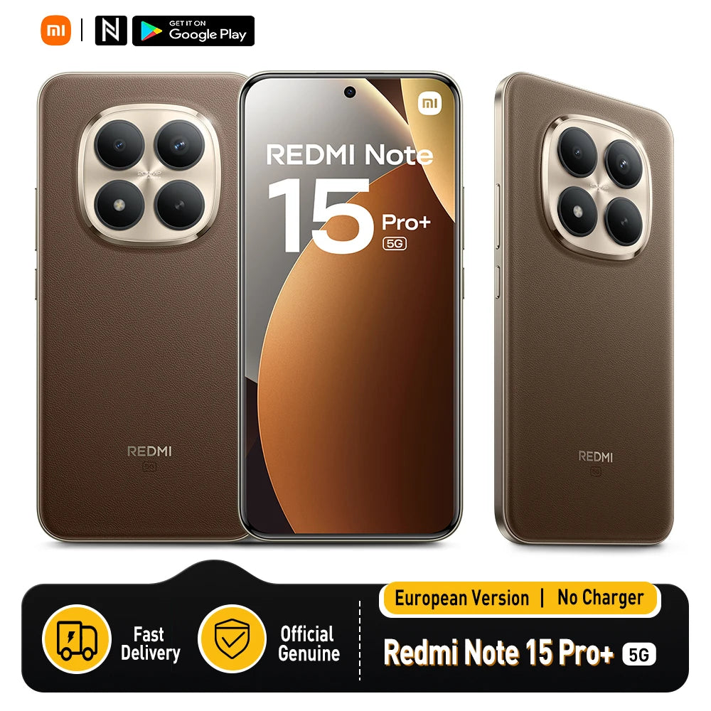 Xiaomi Redmi Note 15 Pro Plus 5G European Version 256GB/512GB Snapdragon 7s Gen 4, AMOLED Display 6.83" 1.5K, 120Hz, 200MP Camera, IP68, NFC