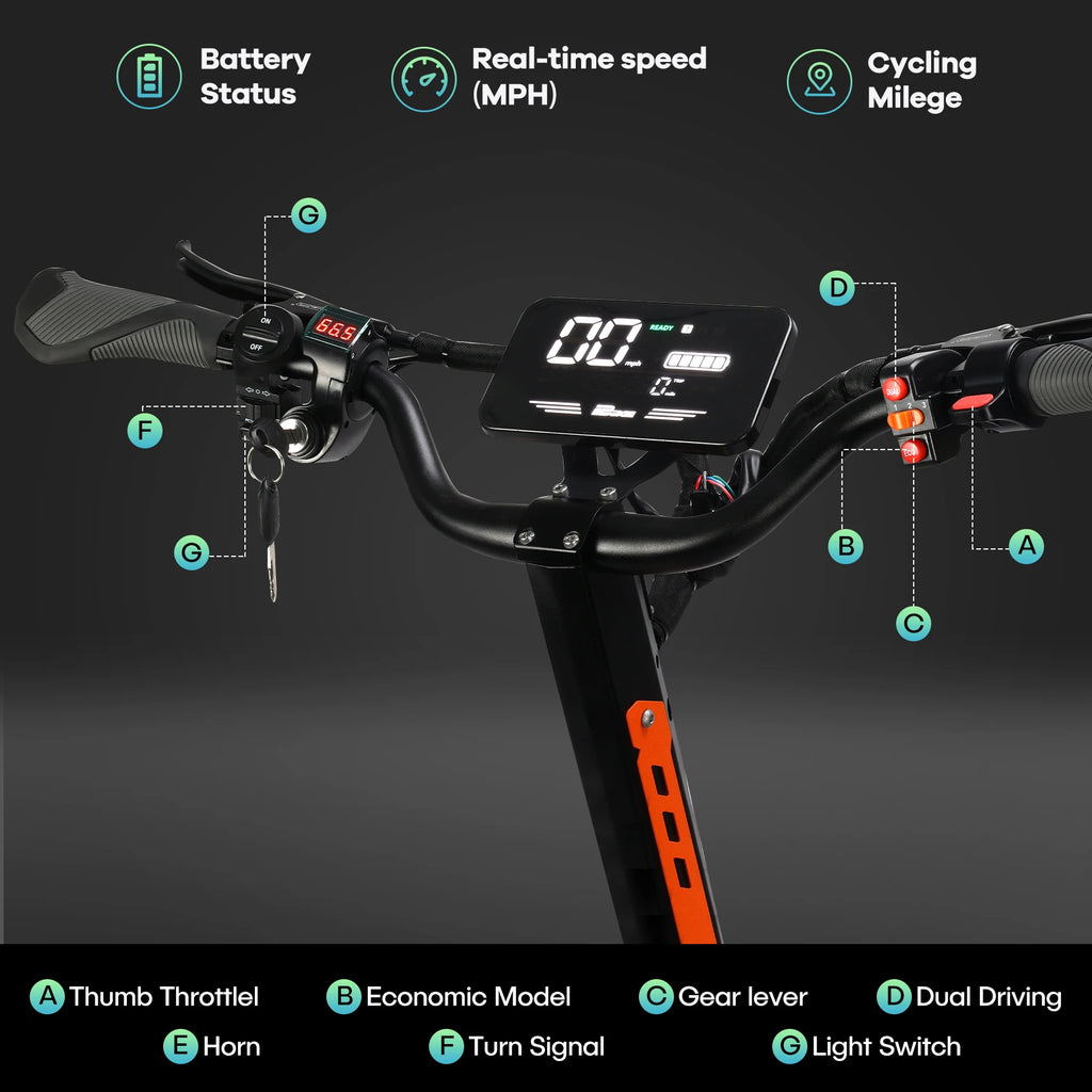 VREOM - VZ37 Electric Scooter-6000W Motor 60V30AH Battery High Power E-Scooter-70km/h Speed 11'' Vacuum Tire-Foldable EScoot