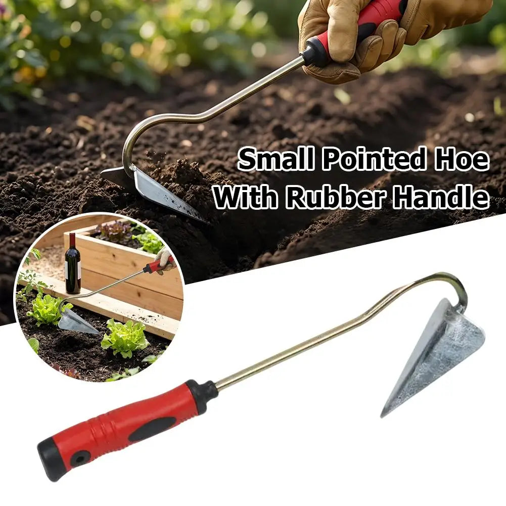 Small Pointed Garden Hoe with Ergonomic Handle Handheld Weeding Tool for Yard Planting Weeding O9D3