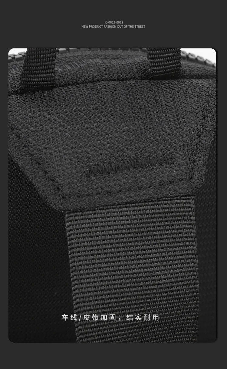 Men Waterproof Sling Chest Pack Fashion Small Black Crossbody Shoulder Zipper Bag Travel Workout Handbag Messanger Bag for Men