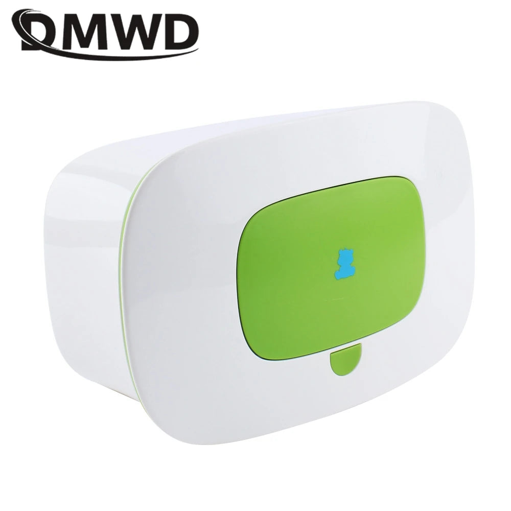 DMWD Home And Car Dual Use Wipes Heater Baby Wet Tissue Heating Box Facial Mask Heating Machine Towel Warmer 40℃ Constant Temp