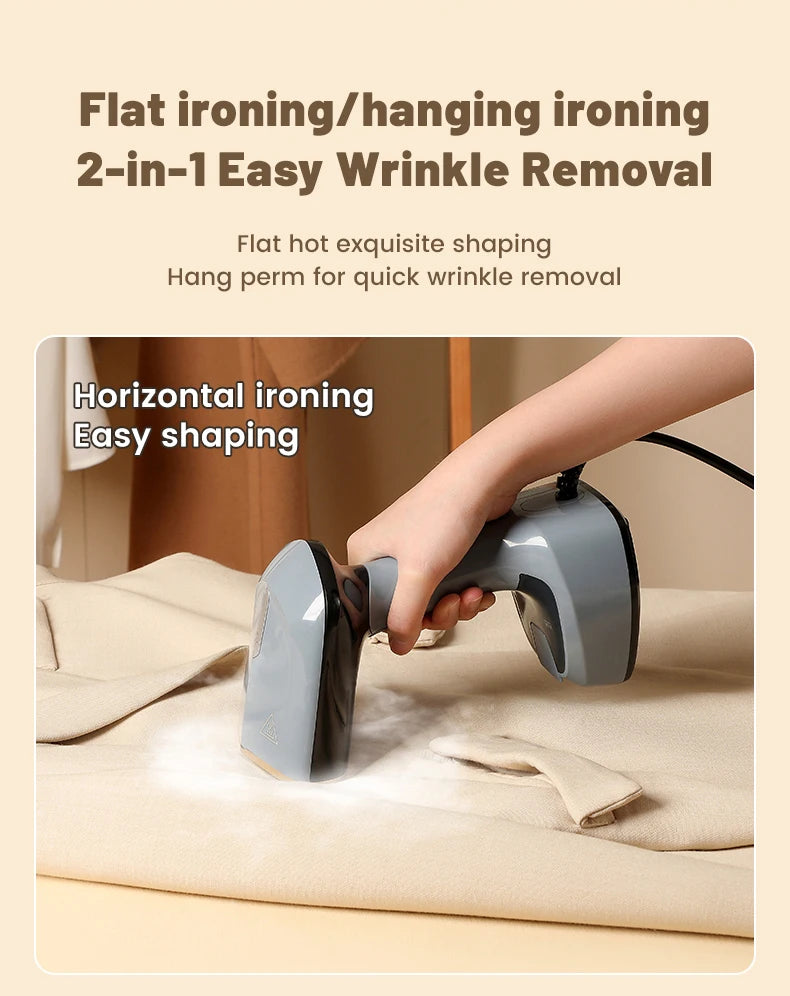 1500W Handheld Steam Hanging Iron Touch Screen Control 15 Seconds Fast Preheat 150ml Portable Home Small Fabric Clothes Steamer