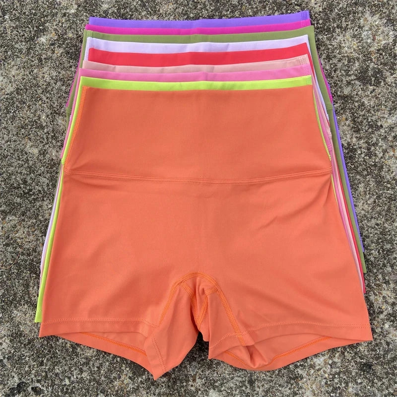 Sexy Solid Color Women Fitness Sport Short High Waist Athletic Yoga Short Leg Cycling Comprehensive Training Jogging Squat Proof Secondary image