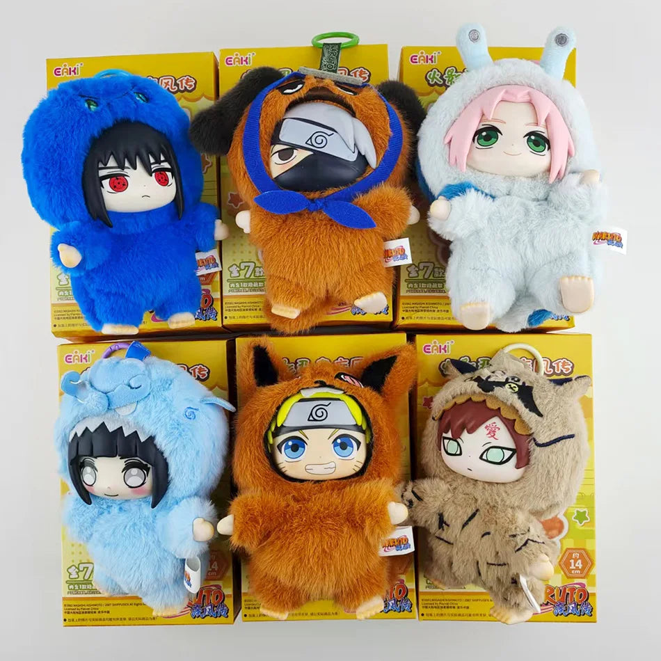 *In Stock  Naruto Itachi Sasuke Kakashi Gaara Series Blind Box Trendy Toy Figure Plush Pendant Collection Christmas Gift Secondary image