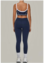 2PCS Women's Yoga Set High Waist Peach Hip Removable Padding Sports Bra Pants Fitness Suit Running Workout Gym Leggings Yoga Set