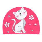 Kids Swim Cap Cartoon Pattern High Elastic Ear Protection Breathable for Pool Swimming Boys Girls Comfort Fit